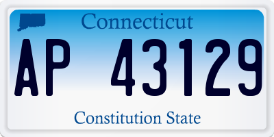 CT license plate AP43129