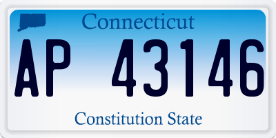 CT license plate AP43146