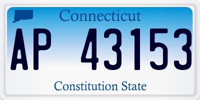 CT license plate AP43153