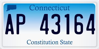 CT license plate AP43164