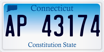 CT license plate AP43174