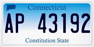 CT license plate AP43192