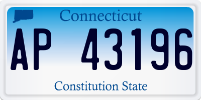 CT license plate AP43196