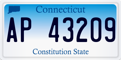 CT license plate AP43209