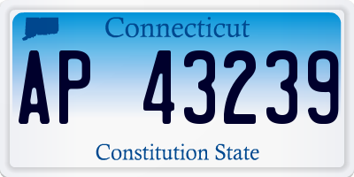 CT license plate AP43239