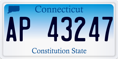 CT license plate AP43247