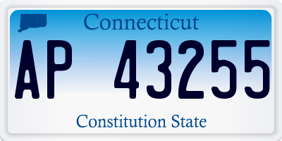 CT license plate AP43255