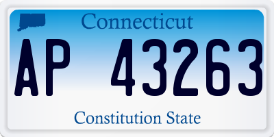 CT license plate AP43263