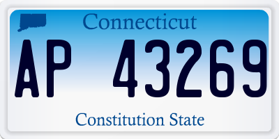 CT license plate AP43269