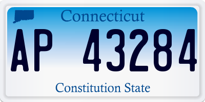 CT license plate AP43284