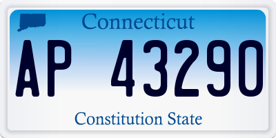 CT license plate AP43290