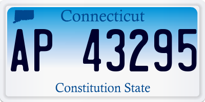 CT license plate AP43295