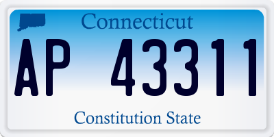 CT license plate AP43311
