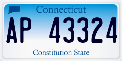 CT license plate AP43324