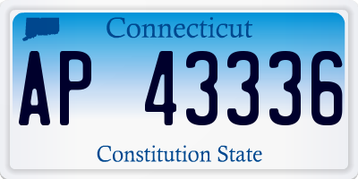 CT license plate AP43336