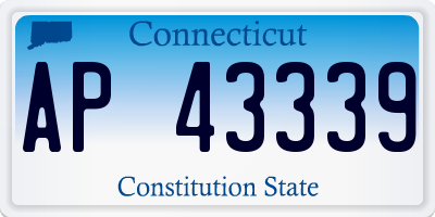 CT license plate AP43339