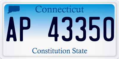 CT license plate AP43350