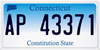 CT license plate AP43371