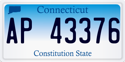 CT license plate AP43376