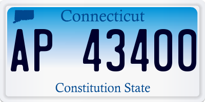 CT license plate AP43400