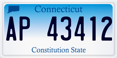 CT license plate AP43412