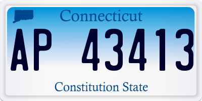CT license plate AP43413