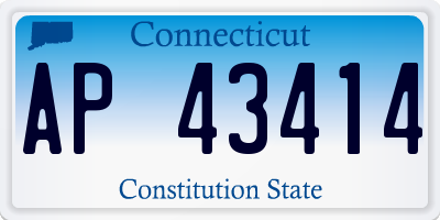 CT license plate AP43414