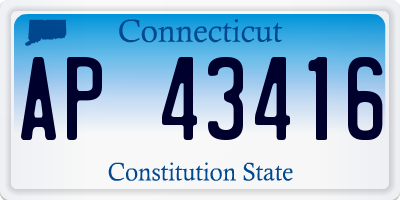 CT license plate AP43416