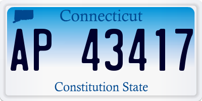 CT license plate AP43417