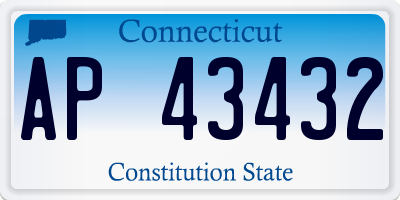 CT license plate AP43432