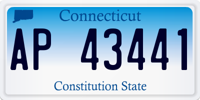 CT license plate AP43441