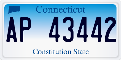 CT license plate AP43442
