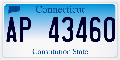 CT license plate AP43460