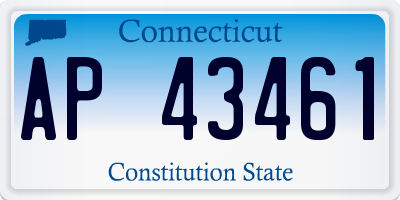 CT license plate AP43461