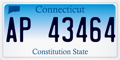 CT license plate AP43464