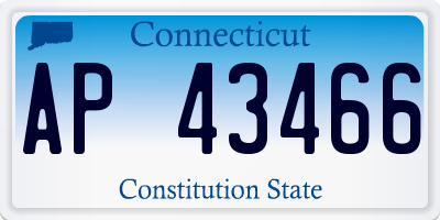 CT license plate AP43466