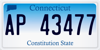 CT license plate AP43477