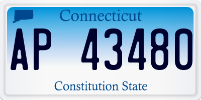 CT license plate AP43480