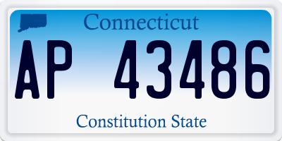 CT license plate AP43486