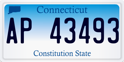 CT license plate AP43493