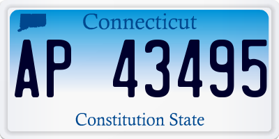 CT license plate AP43495