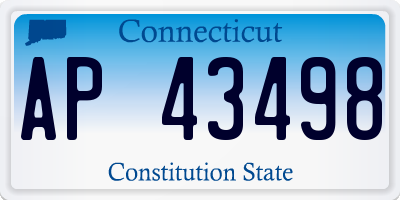 CT license plate AP43498