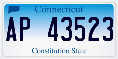 CT license plate AP43523