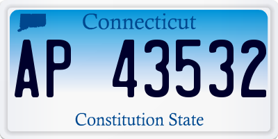 CT license plate AP43532