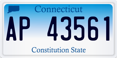 CT license plate AP43561