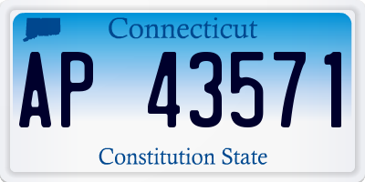 CT license plate AP43571