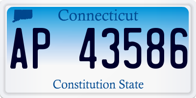 CT license plate AP43586