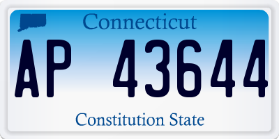 CT license plate AP43644