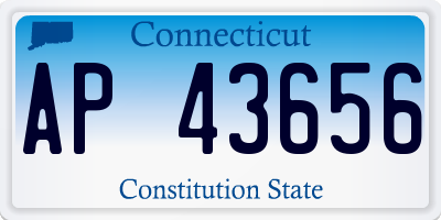 CT license plate AP43656