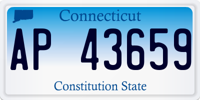 CT license plate AP43659